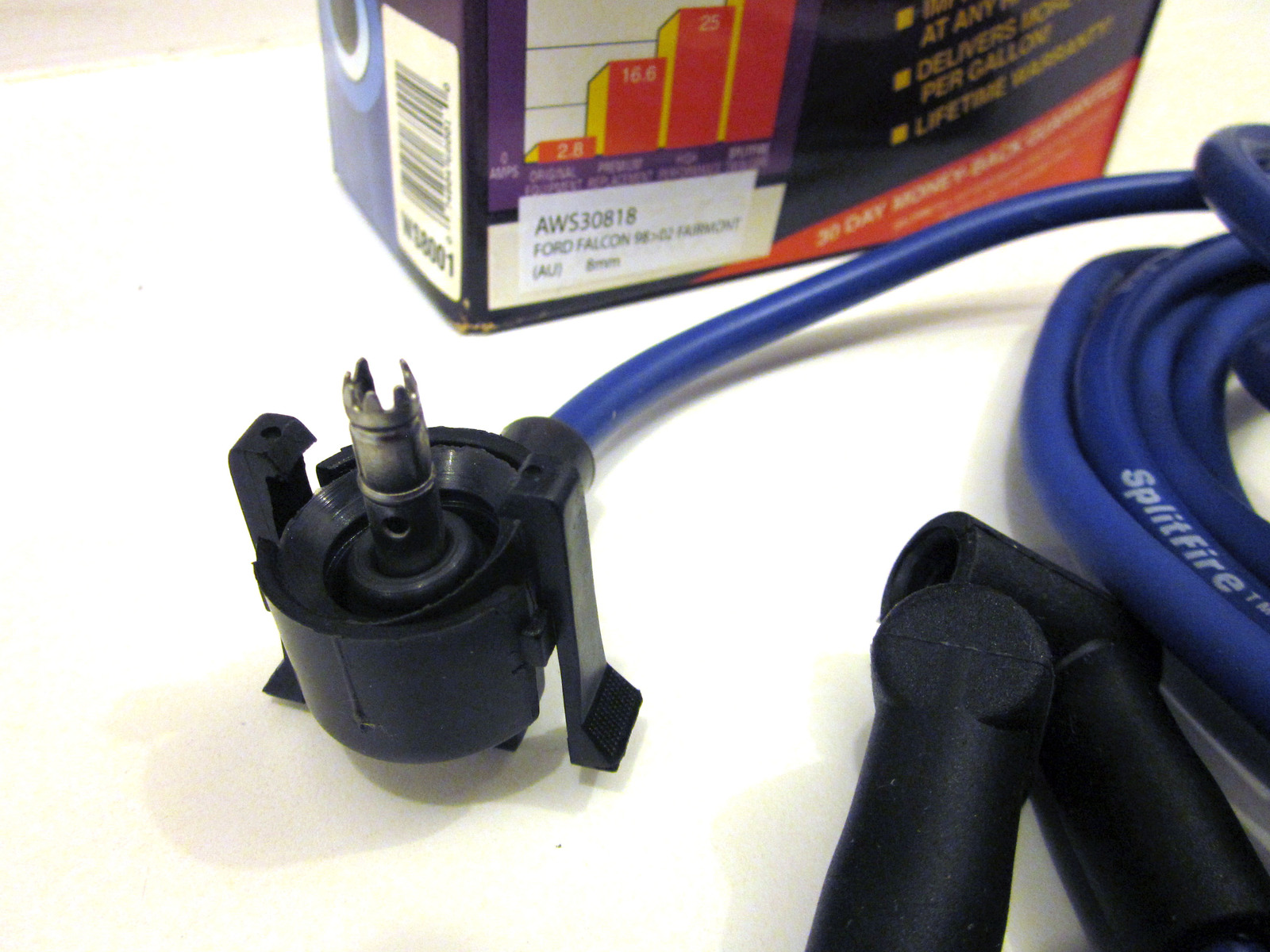 Splitfire Twin Core 8mm Ignition Spark Plug Leads Wires Falcon AU V8 ...