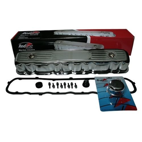 CHROME ROCKER COVER COMPLETE KIT Fits Holden 6 Red Motor Valve Cover ...