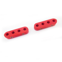 4 Hole Red Zytel Hi Temp Ignition Lead Separators Brackets Mounts 1 pair only