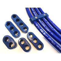 New Blue 10 10.5mm 11 mm Spark Plug Ignition Lead Wire Separators Holders Set 6