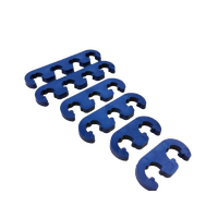 New IGNITION SPARK PLUG LEAD WIRE LOOM SEPARATORS Brackets Mounts Nylon Blue V8