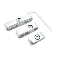 New Chrome Ignition Lead Separators Spark Plug Lead Wire Loom Mounts set of 6