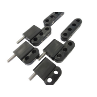New 11.0 10.5mm SB Chev Black Ignition Lead Separators Brackets Mounts Vertical