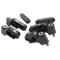 10 - 11mm V8 Black Ignition Lead Separators Brackets Mounts Stainless Screws Kit