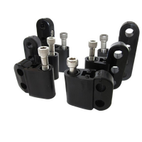 10 - 11mm V8 Black Ignition Lead Separators Brackets Mounts Stainless Screws Kit