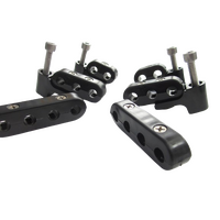 SB Chev 10.5mm V8 Black Ignition Lead Separators Brackets Mounts Stainless Screws