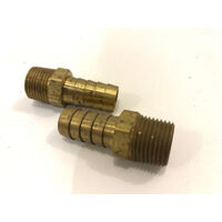 2 x Brass 1/2" Fuel Oil Water Fittings Hose Barb Tail Fitting suit 3/8" NPT