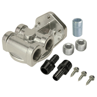 New SINGLE REMOTE MOUNT Oil Fuel Filter Bracket Racing Side Port Universal USA