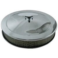 New Redline Air Filter Cleaner 14" dia X 100mm High Fits 2 Barrel & 4BBL Holley