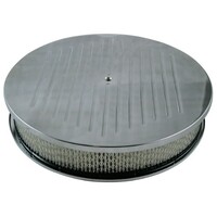 Redline Air Filter Cleaner Ball Milled Top 14" Dia 62mm Fits 2BBL & 4BBL Holley