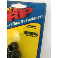 New ARP Black Engine Hex Nuts 3/8" - 24 Chrome Moly 10 pack 9/16" Hex