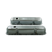 CHROME ROCKER VALVE COVERS Fits Chrysler SB 273 318 340 360 Kit Cap Studs