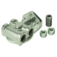 New SINGLE REMOTE MOUNT Oil Fuel Filter Bracket Racing Side Port Universal USA