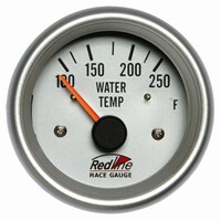 New Redline 2 5/8" Elect Water Temperature Gauge 100-250° Silver