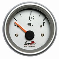 New Redline 2 5/8in Fuel Level Gauge Electric Silver