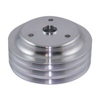 New Redline Alloy Pulley Crank 3 Groove Small Block Chev Long Water Pump