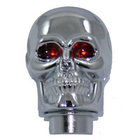 New Redline Chrome Skull Gear Knob With Led Eyes