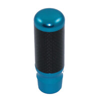 New Redline Gear Shift Knob Bullet Style With Carbon Fibre Blue 2 Colours Avail