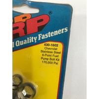 New ARP Stainless Fuel Pump Mounting Bolts Set of 4 Small & Big Block Chev