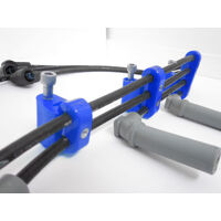 Blue Ignition Lead Separators Brackets Mounts S/less Screws Fits Cleveland V8
