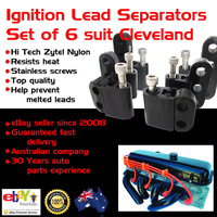 New Black Ignition Lead Separators Brackets Mount Vertical S/less Fits Cleveland