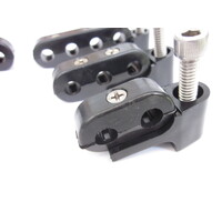 Hi Temp V8 Black Ignition Lead Separators Brackets Mounts Stainless Screws