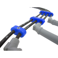 New Blue Spark Plug Ignition Lead Wire Separators Holders Set 6 Suit 7-9mm