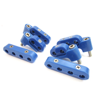 Blue 90° Ignition Lead Separators Brackets Mounts S/less Screws Fits Holden V8