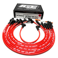 ICE PRO 100 9mm Ignition Spark Plug Leads Fit V8 SB Chev Red
