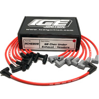 ICE PRO 100 9mm Ignition Spark Plug Leads Fit SB CHEV V8 Red
