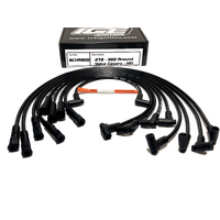 ICE PRO 100 9mm Ignition Spark Plug Leads CHRYSLER SB 273-360 Around Rocker Covers HEI Distributor Cap Black