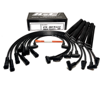 ICE PRO 100 9mm Ignition Spark Plug Leads CHRYSLER SB 273-360 Around Rocker Covers HEI Distributor Cap Black + Heat Sleeves