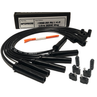 ICE PRO 100 9mm Ignition Spark Plug Leads 1998-99 4.0 Litre SOHC Eng Black + Mounts