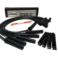 ICE PRO 100 9mm Ignition Spark Plug Leads 1998-99 4.0 Litre SOHC Eng Black + Heat Sleeves