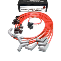 ICE PRO 100 9mm Ignition Spark Plug Leads V8 289-302 Windsor Over Rocker Covers Red Female Distributor Cap