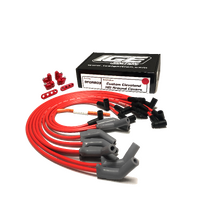 ICE PRO 100 9mm Ignition Spark Plug Leads V8 351 Cleveland Around Rocker Covers Red HEI MSD Distributor Cap + Mounts
