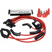 ICE PRO 100 Ignition Leads V8 351 Cleveland Around R/C HEI + Mounts - Red