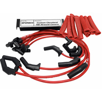 ICE PRO 100 Ignition Leads V8 351 Cleveland Around R/C HEI + Heat Sleeves - Red