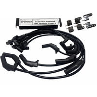 ICE PRO 100 9mm Ignition Spark Plug Leads V8 Ford + Mounts - Black