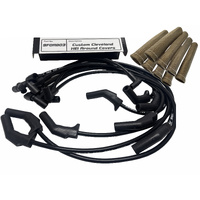 ICE PRO 100 Ignition Leads V8 351 Cleveland Around R/C HEI + Titanium Heat Sleeves - Black