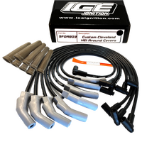ICE PRO 100 9mm Ignition Spark Plug Leads Fit V8 Ford Cleveland + Heat Sleeves