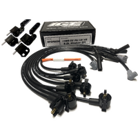 ICE PRO 100 9mm Ignition Spark Plug Leads V8 5.0-5.4 Windsor Falcon EFI Coil Pack XR8 AU I-III + Mounts