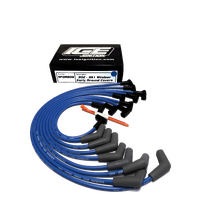 ICE PRO 100 9mm Ignition Spark Plug Leads V8 289-302 Windsor Around Rocker Covers Blue HEI MSD Distributor Cap