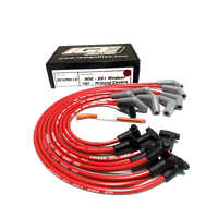 ICE PRO 100 9mm Ignition Spark Plug Leads V8 302-351 Windsor Around Rocker Covers Red HEI Distributor Cap