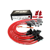 ICE PRO 100 9mm Ignition Spark Plug Leads V8 302-351 Windsor Around Rocker Covers Red HEI Distributor Cap + Mounts