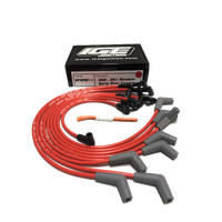 ICE PRO 100 9mm Ignition Spark Plug Leads V8 302-351 Windsor Over Rocker Covers Red HEI MSD Distributor Cap