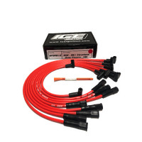 ICE PRO 100 9mm Ignition Spark Plug Leads V8 351 Cleveland Over Rocker Covers Red HEI MSD Distributor Cap