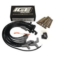 ICE PRO 100 9mm Ignition Spark Plug Leads V8 302-351 Windsor + Heat Sleeves