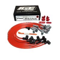 ICE PRO 100 9mm Ignition Spark Plug Leads V8 302-351 Windsor Around Rocker Covers Red Female Distributor Cap + Mounts