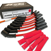 ICE PRO 100 9mm Ignition Spark Plug Leads V8 Holden Commodore 99-07 VTII VZ 5.7L Red + Heat Sleeves